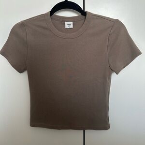 Aritzia Sunday Best Brown T-Shirt